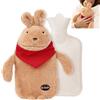 MHwan Borsa Acqua Calda Peluche, Boule Acqua Calda Stitch da 1 Litro di Simpatico Coniglio Soffice, Sicura, a Prova di Esplosione e a Prova di Perdite Borsa DellAcqua Calda, Rimovibile per la Pulizia