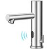 Achelous Rubinetto per lavabo automatico Touchless in acciaio inossidabile, rubinetto per lavabo con sensore a infrarossi a mani libere con controllo della temperatura