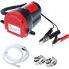 FreeTec 12 V, 60 W, pompa di aspirazione dell'olio, pompa del carburante, per cambio olio, olio motore (rosso)