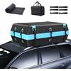 Rimoody Box da Tetto Auto 595L Impermeabile Borsa da Tetto 21 Piedi Cubici Pieghevole Borsa Portapacchi Tetto Universale Adatto a Tutti i Veicoli con/senza Portapacchi Auto con Tappetino Antiscivolo + 6 Ganci