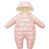 ACMEDE Bimba Pagliaccetto Invernale Tuta da Neve Sci Impermeabile Cappotto Caldo da Neonato Tutina in Pile con Cappuccio Bimbo Tuta Pigiama Caldo per Neonato Neonata Infantile Regalo