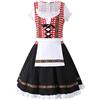 Generic Bambini neonato bambina bambina primavera estate stampa cosplay Oktoberfest volant manica corta principessa abito gonna piatto bambini, Nero , 10-12 Anni