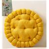 IXITON Biscotto a forma di cuscino di meditazione cuscino di seduta rotondo Cookie Chair Pad quadrato cuscino del pavimento per sedia soggiorno balcone ufficio divano yoga（40cm） (rotondo, giallo)