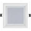 puntoluceled PANNELLO LED SOFFITTO QUADRATO PLAFONIERA INCASSO QUADRATA LUCE BIANCA FREDDA NATURALE CALDA 6000K 4000K 3000K FARO FARETTO INTERNO CONTORNO VETRO PLEXIGLASS CORNICE BANCA (6000k, 18W)