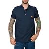 Ellesse Polo Uomo Manica Corta Logo Patch Ricamo 100% Cotone (Blu Navy, L, l)