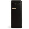 CREATE / RETRO FRIDGE 150 WOOD/Frigorifero nero maniglia legno/Con congelatore, 150 cm