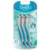 Gillette Venus 3 rasoi usa e getta sensibili da donna, 3 rasoi da donna con lame confortevoli