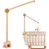 NVIYAM Supporto Mobile per Culla Neonato, Supporto Mobile per Culle Regolabile, Fasciatoio per Cameretta Dei Bambini, Supporto per Mobili in Legno, Supporto Giostrina per Appendere Culle