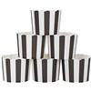 Webake Pirottini di Carta per Muffin Cupcake 50 Pezzi Mini Stampo Muffin in Striscia Nero per Cioccolatini Gelatine Dessert Torta Matrimoni Compleanni Feste