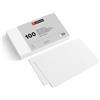 Miquelrius - Flashcards, Schede di studio, 100 flash cards lisce bianco, Formato 200 x 125 mm, Cartoncino 200 g/m², Materiale scolastico e da ufficio per il ritorno a scuola