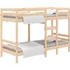 vidaXL Letto a Castello 75x190 cm in Legno Massello di Pino