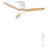 CREATE / WINDCALM DC/Ventilatore da soffitto con luce, motore DC bianco, pale in legno naturale/Silenzioso, timer