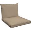 POKAR Cuscini per Divano Cuscini Sedie Cuscino da Giardino Set di 2 (1x Cuscino Seduta 40x40x5 cm + 1x Cuscino Schienale 50x40x15 cm), Beige