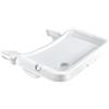 hauck Alpha Tray, Bianco - Vassoio Pappa 3in1 per Seggiolone Alpha+ e Beta+ - con Riduttore di Seduta, Bordo Rialzato e Portabicchiere - Regolabile in Profondità - Facile da Pulire