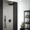 Mariner Eden coaxial sistema doccia con termostatico, pannello pioggia in acciaio inox con 2 funzioni e set doccetta in metallo rotondo, WLS3501_EDE1803-NO_01, Eden coaxial nero opaco [Rubinetteria Bagno > Sistemi Doccia da Incasso]