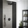 Mariner Eden coaxial sistema doccia con termostatico, pannello pioggia in acciaio inox con 2 funzioni e set doccetta in metallo rotondo, WLS3509_EDE1803-NO_01, Eden coaxial nero opaco [Rubinetteria Bagno > Sistemi Doccia da Incasso]