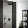 Mariner Eden coaxial sistema doccia con termostatico, pannello pioggia in acciaio inox e set doccetta in metallo rotondo, WLS3526_EDE1802-NO_01, Eden coaxial nero opaco [Rubinetteria Bagno > Sistemi Doccia da Incasso]
