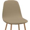 Martina Home Tunez Pack 2 coprisedia per sedie stile nordico colore Visone