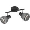 Trio Leuchten Spotbalken Tarifa 862800232, Metall Schwarz matt, Glas Chrom bedampft, exkl. 2x E14