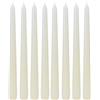 Dekohelden24 Candele a spillo, candele da tavola, candele da tavolo, candele da tavolo, candele candeliere in set da 8 pezzi, colore bianco, contenuto della confezione: 8 pezzi, dimensioni: H/Ø ca. 25