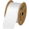 Halbach Seidenbänder Nastro per nastro, effetto seta (vegan), bianco, larghezza 40 cm, lunghezza 10 m