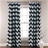 Lush Decor Chevron Oscurante. Finestra Tenda mantovana Set, Black, Panel Set 84 x 52