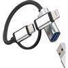 zoyuzan Adattatore Lightning USB C OTG per Apple iPhone 15 per iPad USB Stick cavo fotocamera presa fotocamera fotocamera digitale lettore di schede jack compatibile con Samsung Type-c 3.0 adattatore