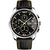 TONSHEN Fashion Orologi da Polso Uomo Sportivo Stile Acciaio Inossidabile Cassa e Cuoio Cinturino Casual Analogico Quarzo Orologio Data Calendario con Sub Dial
