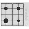 Beko piano cottura a gas 60cm 4 fuochi bianco HIGG64123SW