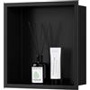 Neodrain BA303010-MB Nicchia da parete in acciaio inox, da 30 x 30 x 10 cm, di colore nero