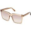 Tom Ford Occhiali da Sole SABRINA-02 FT 0764 Transparent Beige/Light Violet 58/16/140 donna