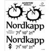 4R Quattroerre.it 32116 Adesivo per Bauletti Moto Capo Nord Nordkapp, 20 x 24 cm