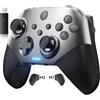 EasySMX X10 PC Controller con grilletti Hall e joystick, controller wireless Bluetooth con tasti meccanici, senza zone morte o problemi di deriva, compatibile con PC/Switch/Steam-Grigio