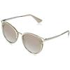 Prada 0PR 66TS Occhiali da Sole, Marrone (Striped Beige), 54 Donna