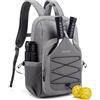 G4Free Zaino leggero per pickleball, borsa per pickleball per uomini e donne, zaino a spalla per sport, viaggi, escursionismo (grigio chiaro)