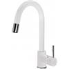 Plados PRONTA CONSEGNA - SPEDIZIONE IMMEDIATA Plados PUNTOBPEX-98 Miscelatore cucina monocomando con canna tubolare e bocchetta estraibile modello PUNTOBPEX finitura 98 MICROULTRAGRANIT BIANCO