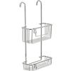 TATAY Porta Sapone per Doccia Mensola Doccia da Appendere per Paratia in Alluminio | Resiste Umidità e Corrosione | Supporta 16kg | Installazione Facile Senza Fori | Moderno | 28x15,5x56cm - Alluminio