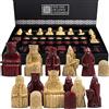 The Regency Chess Company - Pezzi degli Scacchi dell'Isola di Lewis - 4 Queen Edition - Gioco da Tavolo per 2 Giocatori, Età Consigliata 14+ - Storico - Strategia