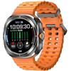 XINDADA 2024 New S7 JS Watch 7 Ultra 1:1 47mm Smartwatch AMOLED Screen Bluetooth Call IP68 Waterproof Mens Smart Watch for Android iOS (Orange)