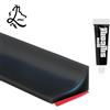 LD3W Self-adhesive seal Guarnizione porta doccia in silicone adesivo con tubo di silicone per tenuta per vasca da bagno, bagno in comune, guarnizione porta doccia (nero, 1, metri)