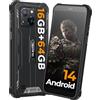 OUKITEL G2 Rugged Smartphone Android 14, 16(4+12) GB+64GB/1TB Telefono Indistruttibile, 6 Schermo, 13MP + 5MP Fotocamera, 6300 mAh IP68 Impermeabile Cellulare Antiurto, Dual 4G SIM/Face ID/OTG/GPS