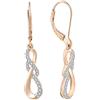 JO WISDOM Orecchini Infinito Argento 925 Donna con AAA Zirconia Cubica con placcato in oro rosa