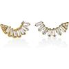 Namana Orecchini da Scalatore con Zirconia Cubica, Orecchini a Perno Ear Climbers per Donna e Ragazza, Orecchini Donna Oro con Confezione Regalo