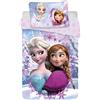 Disney Frozen Anna Elsa Lenzuola Copripiumino Set Letto Singolo e Federa 140x200 Cotone Originale Biancheria da Letto