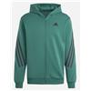 Adidas M Fi 3S Fz Cgreen Felpa Zip Capp Tessuto Tech Vere Uomo