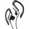 JVC HA-EB75-SN-U Auricolari Sport con Clip Regolabile, Ideali per l'utilizzo in palestra o corsa, Antisudore e Antischizzo (IPX2), Cavo lungo 1,2 m con plug compatibile con iPhone, Argento