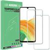 AOKUMA [2 Pezzi Pellicola Vetro Temperato per Samsung Galaxy A33 5G Pellicola Protezione,Durezza 9H,Antiurto Antigraffio e Anti-impronta