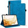 Vaitasy Custodia per Samsung Galaxy Tab S9 2023/ S8 2022/ S7 11 Pollici, Pelle PU Cover con Pencil Holder Custodia per Galaxy Tab S9 FE 10.9" - Albero della Vita Blu