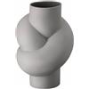 ROSENTHAL STUDIO-LINE VASO NODO, STUDIO LINE GRIGIO LAVA, L - h 25 x L 18 cm