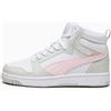 PUMA Scarpe Sneakers Rebound V6 Mid da ragazzi, Bianco/Rosa/Grigio/Altro